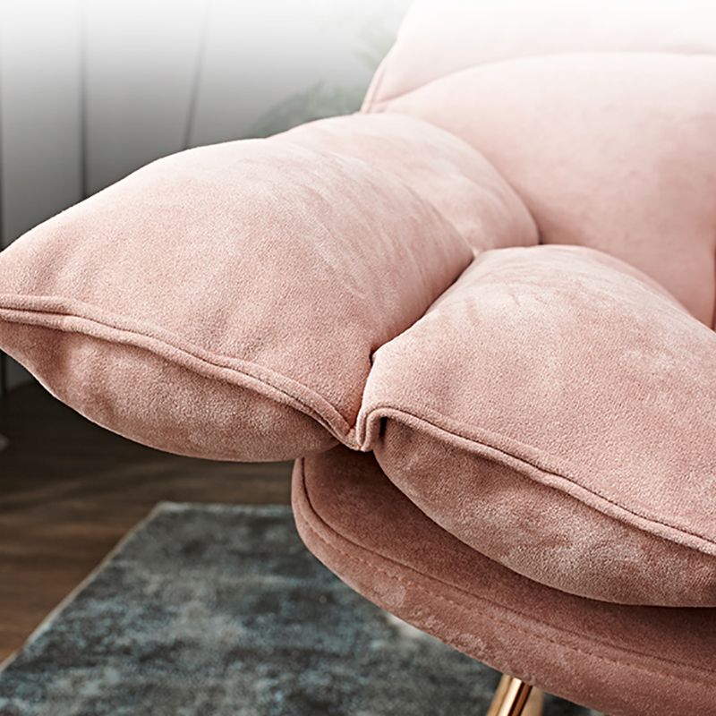 Contemporary Accent Room Chair in Pink/Grey with Solid Wood Base Clearhalo 'Accent Chairs' 'accent_chairs' 'Chairs & Seating' 'furn' 'furn_accent_chairs' 'Furniture' 'Living Room Furniture' 1200x1200_e70ef511-eef5-435d-a916-c93203c52b59