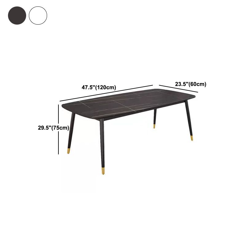 Rectangular Stone Dining Table Traditional Luxury Furniture with 4 Legs Clearhalo 'Dining Tables & Seating' 'Dining Tables' 'dining_table' 'furn' 'furn_dining_table' 'Furniture' 'Kitchen & Dining Furniture' 1200x1200_e70fa08d-6982-4910-a88e-d927360eca95