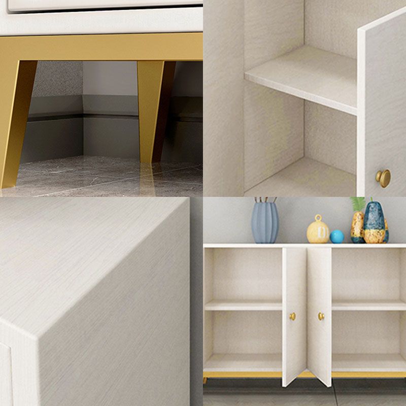 Modern Style Sideboard with 4-Door Credenza Cabinets for Dining Room Clearhalo 'buffet_sideboard' 'Buffets & Sideboards' 'furn' 'furn_buffet_sideboard' 'Furniture' 'Kitchen & Dining Furniture' 1200x1200_e7102900-4f8b-4baa-ae99-a2a446e8e787