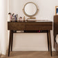 Wood and Glass Makeup Vanity Set With Mirror Standing Vanity Table Clearhalo 'Bedroom Furniture' 'furn' 'furn_makeup_vanities' 'Furniture' 'Makeup Vanities' 'makeup_vanities' 1200x1200_e710c941-767d-427d-859c-ae7b9b400e7d