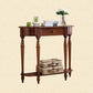 Victorian Rubber Wood Accent Table Free Form Console Sofa Table for Hall