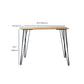 Contemporary Rectangle Bar Table Wood Bar Dining Table for Living Room