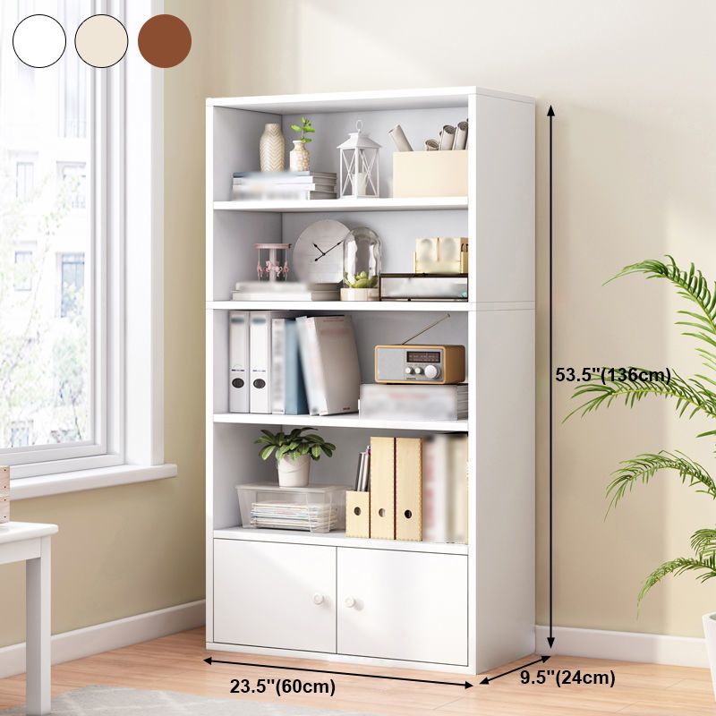 Manufactured Wood Standard Bookcase Contemporary Bookcase With Doors Clearhalo 'Bookcases' 'furn' 'furn_bookcases' 'Furniture' 'furniture_bookcases' 'kitchen' 'kitchen_bookcases' 'Living Room Furniture' 'Office Furniture' 1200x1200_e7122719-6f3e-478a-bbd6-160ef881623f