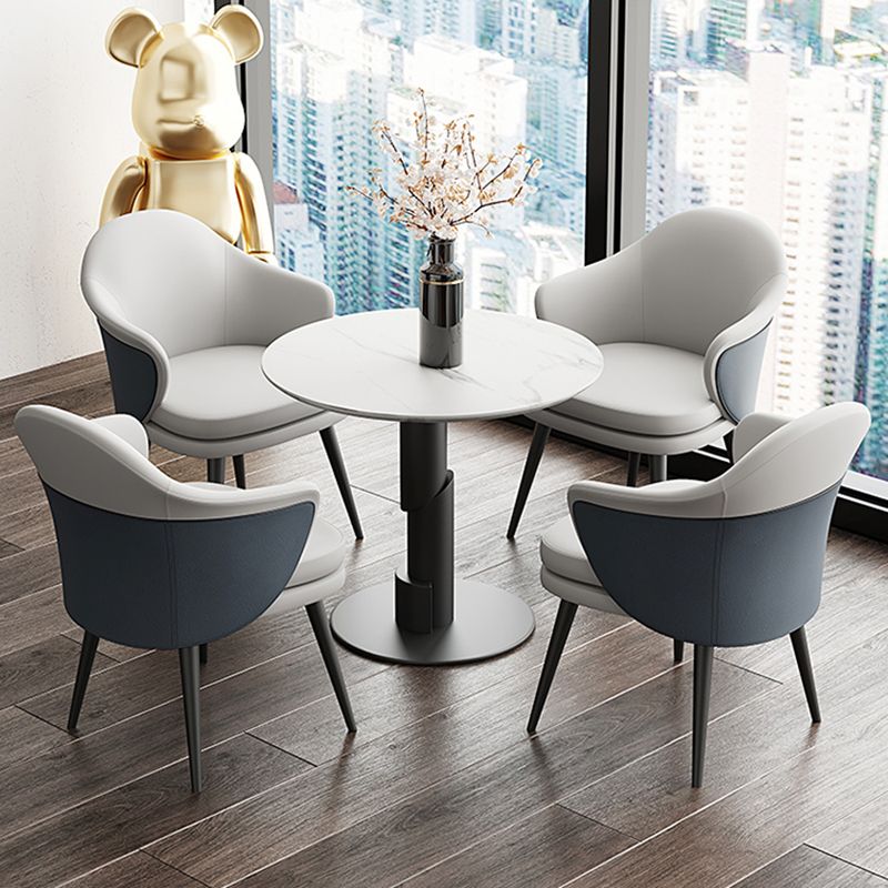 Traditional Luxury Dining Table White Stone Center Top Round Dining Table Clearhalo 'Dining Tables & Seating' 'Dining Tables' 'dining_table' 'furn' 'furn_dining_table' 'Furniture' 'furniture_dining_table' 'Kitchen & Dining Furniture' 'kitchen' 'kitchen_dining_table' 1200x1200_e7160922-6a47-49ff-a0c3-cbb923442290
