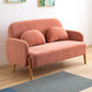 Scandinavian Loveseat with 2 Pillows and Square Arm for Apartment Clearhalo 'furn' 'furn_sofas' 'Furniture' 'furniture_sofas' 'Living Room Furniture' 'Sofa' 'sofas' 1200x1200_e716cecd-eae3-4655-ac3a-4b587e1699dc