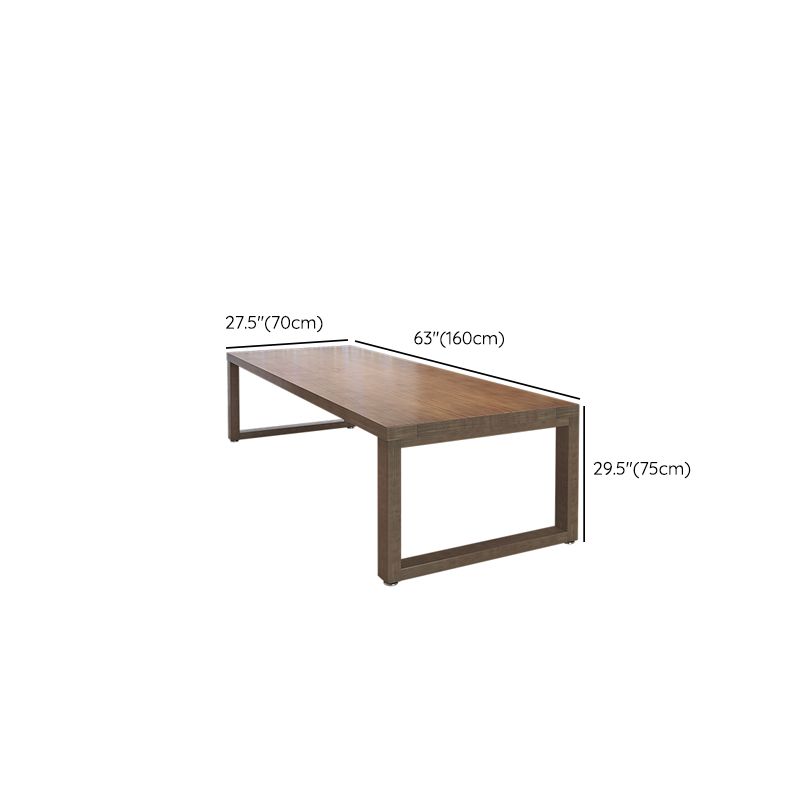 29.53 "Tall Rectangular Office Desk Modern Solid Wood Writing Desk