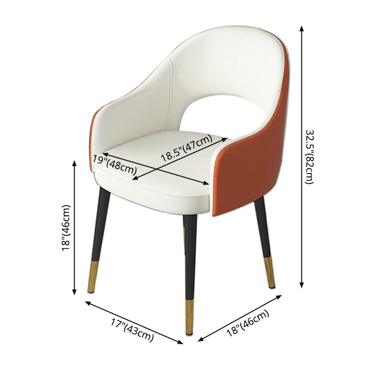 Contemporary Leather Dining Room Chairs Open Back Dining Side Chair for Home Use Clearhalo ' kitchen&dining_furn' 'Dining Chairs' 'Dining Tables & Seating' 'dining_chair' 'furn' 'furn_dining_chair' 'Furniture' 'furniture_dining_chair' 'Kitchen & Dining Furniture' 'kitchen' 1200x1200_e7184bdb-671a-466e-8d20-d1203ecaae7d