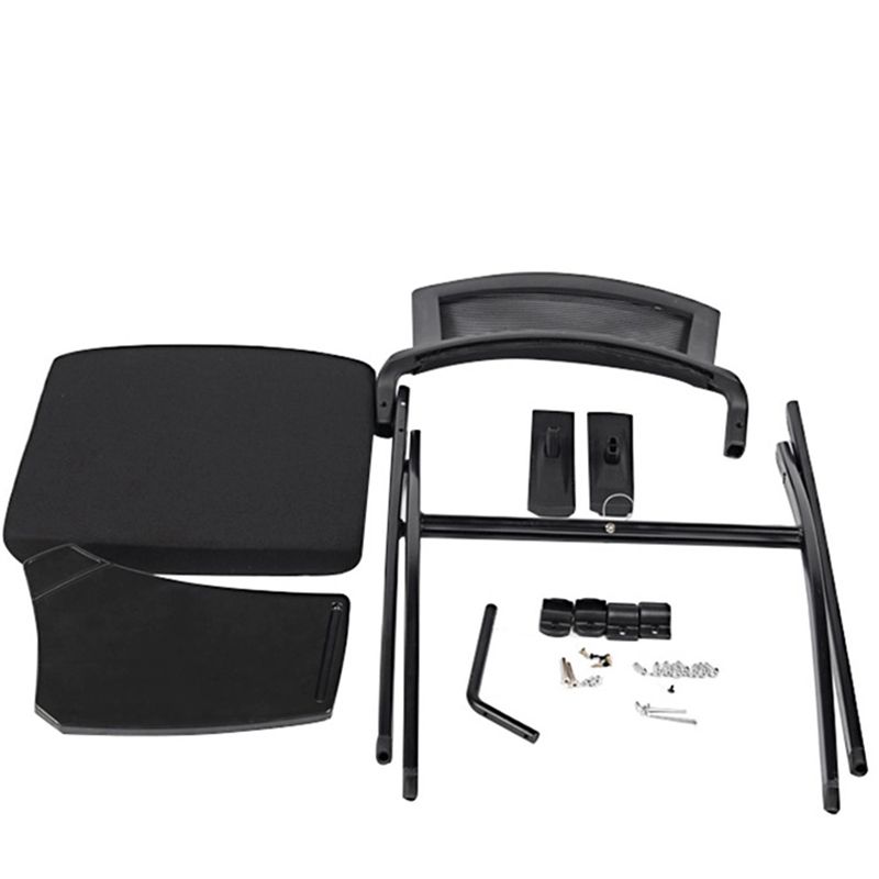 Sedia conferenza moderna con sedia da ufficio ergonomica a metà posteriore con telaio in metallo nero