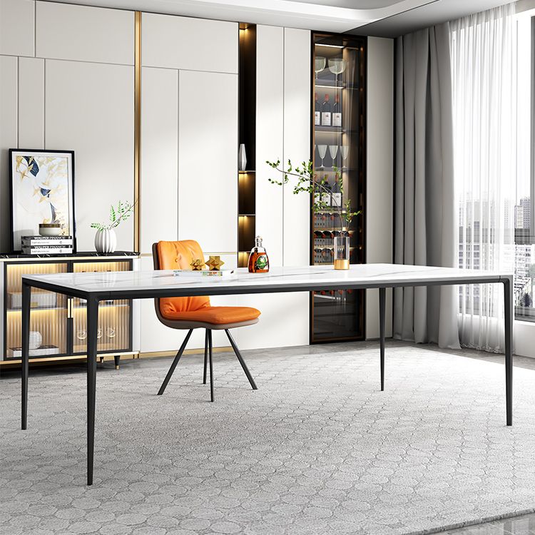 1/2/4/5/7/11 Pcs Metal Contemporary Dining Room Set with Rectangle Table Dinette Set Clearhalo 'Dining Room Sets' 'Dining Tables & Seating' 'dining_room_set' 'furn' 'furn_dining_room_set' 'Furniture' 'furniture_dining_room_set' 'Kitchen & Dining Furniture' 'kitchen&dining_furn' 'kitchen' 1200x1200_e7195be8-4723-40ea-9def-1a5fec820c21