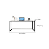 Bureau d'écriture en pierre moderne 29,53 "bureau de bureau rectangulaire de haut avec les jambes en fer