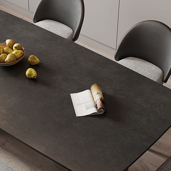 Mesa de comedor rectangular mesa de comedor de piedra con pedestal doble