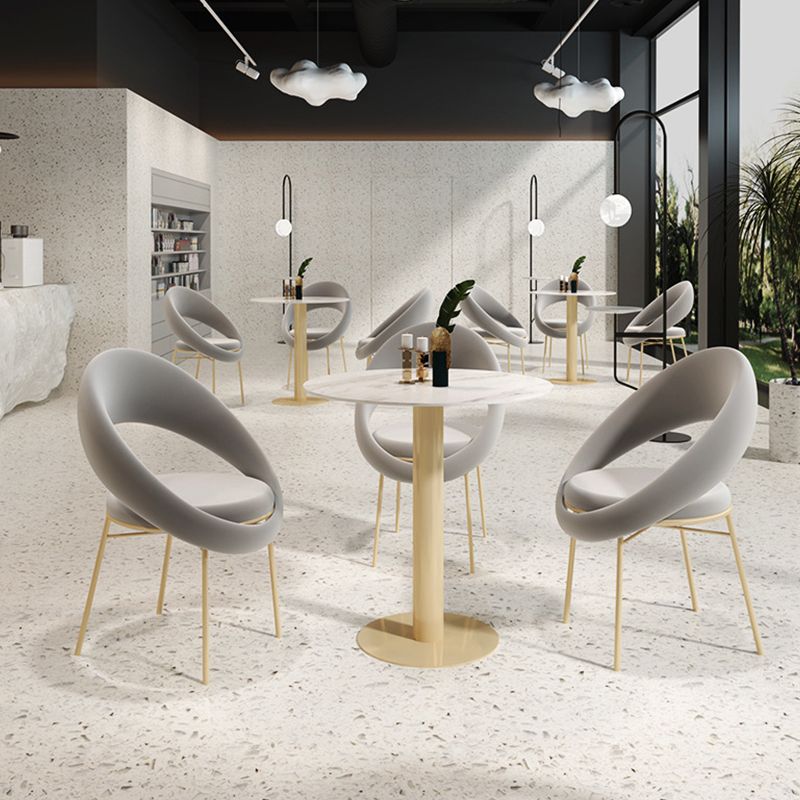 Runde Essset für Küche 1/2/4/5 PCs Hochglänzende weiß