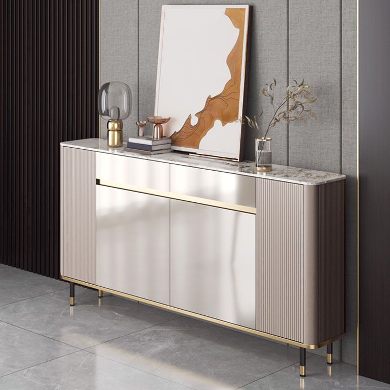 Contemporary Style Engineered Wood Buffet Stand Adjustable Shelving Credenza Clearhalo 'buffet_sideboard' 'Buffets & Sideboards' 'furn' 'furn_buffet_sideboard' 'Furniture' 'Kitchen & Dining Furniture' 1200x1200_e71d2dc6-ad36-46d6-806c-26900f1d053e