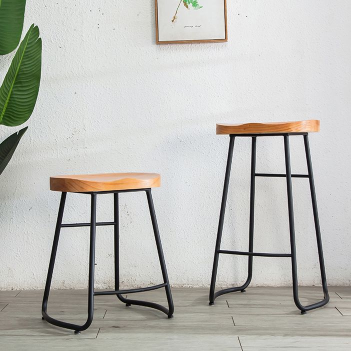 Contemporary Backless Solid Wood Bar Stool Matte Finish Indoor Stool Clearhalo 'Bar Furniture' 'Bar Stools' 'bar_stools' 'furn' 'furn_bar_stools' 'Furniture' 'furniture_bar_stools' 'Kitchen & Dining Furniture' 1200x1200_e71de85b-e3f9-4839-ae2c-719e0b1bff54