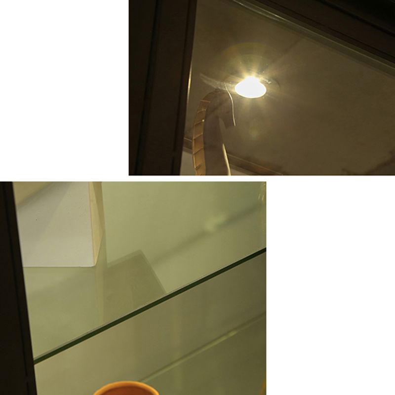 Armadio di vetro in metallo in metallo contemporaneo mobile in vetro con illuminazione