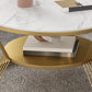 No Distressing Round Coffee Table Frame Single Coffee Table with Shelf Clearhalo 'Coffee & Accent Tables' 'Coffee Tables' 'coffee_tables' 'furn' 'furn_coffee_tables' 'Furniture' 'Living Room Furniture' 1200x1200_e71ee97a-e82f-4c1b-a6d0-92d2ff921e4d