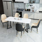 Contemporary Sintered Stone Standard Dining Set Black & White Rectangle Shape Dining Set for Kitchen Clearhalo 'Dining Room Sets' 'Dining Tables & Seating' 'dining_room_set' 'furn' 'furn_dining_room_set' 'Furniture' 'furniture_dining_room_set' 'Kitchen & Dining Furniture' 'kitchen&dining_furn' 'kitchen' 1200x1200_e71fa50d-7bcf-42d3-90cb-3b4d885bc762
