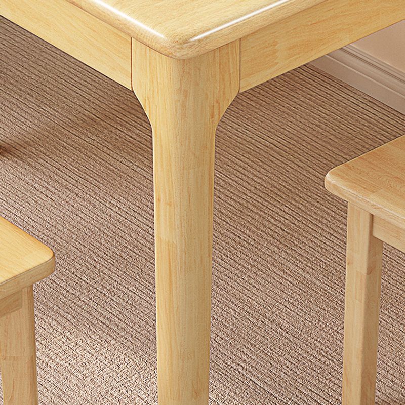 Table de salle à manger de Style simple, Table de dîner rectangulaire en bois massif pour la cuisine