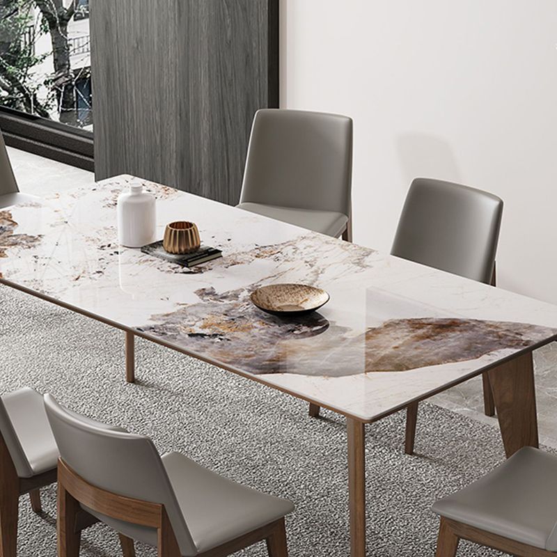 Rectangle Sintered Stone Table for Restaurant Medieval Modern Table with 4 Legs Clearhalo 'Dining Tables & Seating' 'Dining Tables' 'dining_table' 'furn' 'furn_dining_table' 'Furniture' 'furniture_dining_table' 'Kitchen & Dining Furniture' 'kitchen' 'kitchen_dining_table' 1200x1200_e71fd4c5-4dbb-435f-b027-d662c8732736