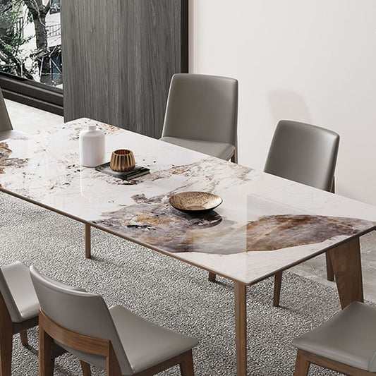 Rectangle Sintered Stone Table for Restaurant Medieval Modern Table with 4 Legs Clearhalo 'Dining Tables & Seating' 'Dining Tables' 'dining_table' 'furn' 'furn_dining_table' 'Furniture' 'furniture_dining_table' 'Kitchen & Dining Furniture' 'kitchen' 'kitchen_dining_table' 1200x1200_e71fd4c5-4dbb-435f-b027-d662c8732736