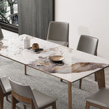 Rectangle Sintered Stone Table for Restaurant Medieval Modern Table with 4 Legs Clearhalo 'Dining Tables & Seating' 'Dining Tables' 'dining_table' 'furn' 'furn_dining_table' 'Furniture' 'furniture_dining_table' 'Kitchen & Dining Furniture' 'kitchen' 'kitchen_dining_table' 1200x1200_e71fd4c5-4dbb-435f-b027-d662c8732736