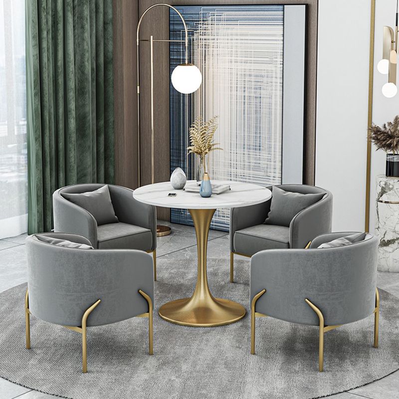 Traditional Luxury Round Dining Site Table Stone Home Furniture with Tulip Base Clearhalo ' dining_table' 'Dining Tables & Seating' 'Dining Tables' 'furn' 'furn_dining_table' 'Furniture' 'furniture_dining_table' 'Kitchen & Dining Furniture' 'kitchen&dining_furn' 'kitchen' 'kitchen_dining_table' 1200x1200_e721b553-8627-4f34-8a28-5d90eda0e3e0