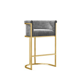 Glam Design Tabouret de tissu rembourré pour les tabourets de seau de luxe à la maison avec coussin