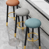 Scandinavian Home Backless Stool Matte Finish Upholstered Bar Stools Clearhalo 'Bar Furniture' 'Bar Stools' 'bar_stools' 'furn' 'furn_bar_stools' 'Furniture' 'furniture_bar_stools' 'Kitchen & Dining Furniture' 1200x1200_e722f429-04f2-4332-9da3-dfe462681565