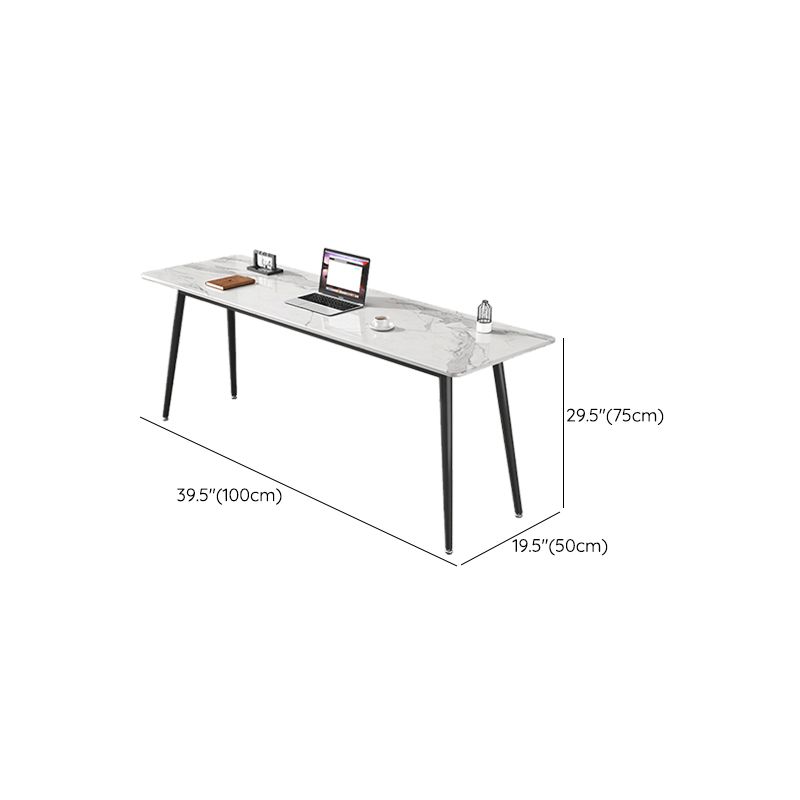 Descrito de la oficina de piedra rectángulo Top Office Modern Writing Desk for Office