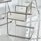 Contemporary Style Dining Arm Chair Metal Open Back Dining Chair