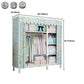 Contemporary Wardrobe Armoire Metal Armoire with Garment Rod for Home