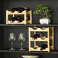 Modern Countertop Wine Bottle Holder Pine Bottle Wine Rack with Shelf Clearhalo 'furn' 'furn_wine_racks' 'Furniture' 'Kitchen & Dining Furniture' 'Wine Racks' 'wine_racks' 1200x1200_e727abbb-2f95-4956-b08b-2fa1b5a707d8