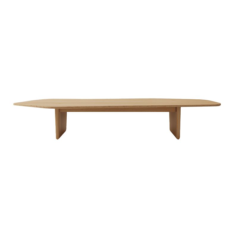Solid Wood Coffee Table Free-Form Modern Cocktail Table with 2 Legs Clearhalo 'Coffee & Accent Tables' 'Coffee Tables' 'coffee_tables' 'furn' 'furn_coffee_tables' 'Furniture' 'Living Room Furniture' 1200x1200_e727b5e3-f275-4d95-8c37-1936da73fb76
