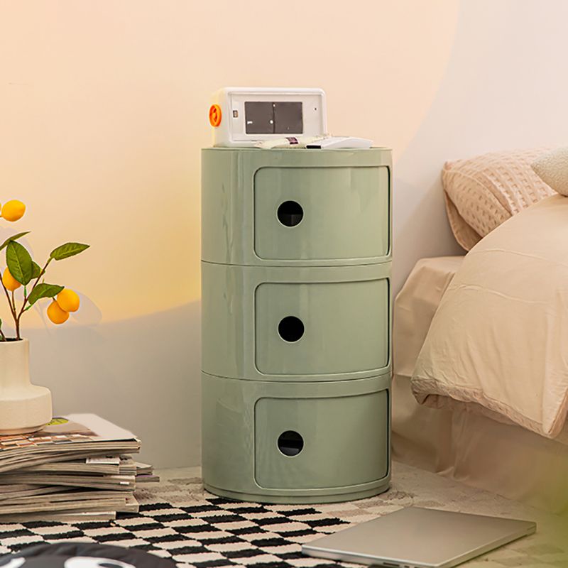 Mesa de noche de plástico derecha del gabinete de cama moderno para el dormitorio