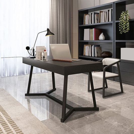 引き出し付きの現代的なライティングデスクソリッドウッドオフィスデスク