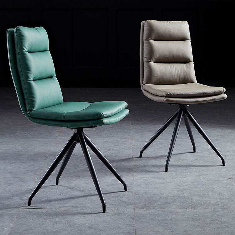 Modern Faux Leather Chairs with 4 Black Finish Metal Legs Dining Chair for Home Clearhalo ' kitchen&dining_furn' 'Dining Chairs' 'Dining Tables & Seating' 'dining_chair' 'Furniture' 'furniture_dining_chair' 'Kitchen & Dining Furniture' 'kitchen' 1200x1200_e72e0c4d-0b5b-4d93-adf8-b86a92058eaa