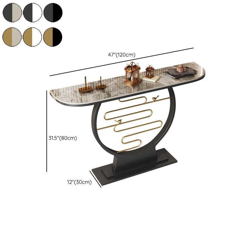 Tavolo console contemporanea a forma di luna