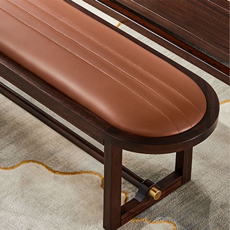 Modern Upholstered Seating Bench Solid Wood Rectangle Bench for Bedroom Clearhalo 'Benches' 'Chairs & Seating' 'furn' 'furn_benches' 'Furniture' 'Living Room Furniture' 1200x1200_e7311491-4f5f-49b5-b7ba-098efd01df33