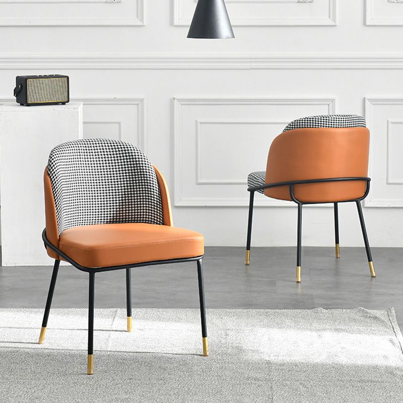 Nordic Dining Chairs Parsons Arm Chair for Kitchen with Metal Legs Clearhalo ' kitchen&dining_furn' 'Dining Chairs' 'Dining Tables & Seating' 'dining_chair' 'furn' 'furn_dining_chair' 'Furniture' 'furniture_dining_chair' 'Kitchen & Dining Furniture' 'kitchen' 1200x1200_e7315e0e-406b-4998-b5bf-a692392a9086