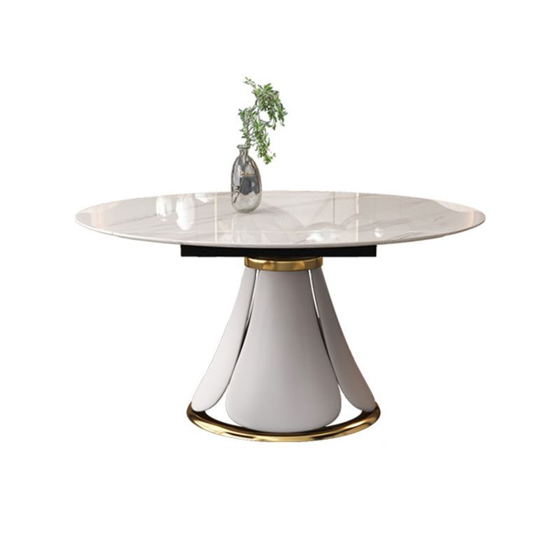 Modern Style Dining Round Table Dining Stone Table for Kitchen Clearhalo 'Dining Tables & Seating' 'Dining Tables' 'dining_table' 'furn' 'furn_dining_table' 'Furniture' 'Kitchen & Dining Furniture' 1200x1200_e731e2c2-5522-4da3-83a9-2fa5c0ee63c4