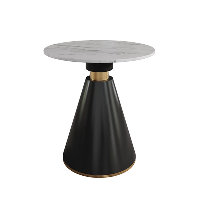 Metal Modern Round Indoor Table Sintered Stone Top Table for Kitchen and Dining Room