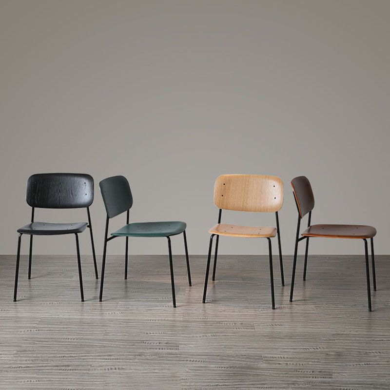 Industrial Metal Dining Room Chair Armless Open Back Dining Side Chair for Home Use Clearhalo ' kitchen&dining_furn' 'Dining Chairs' 'Dining Tables & Seating' 'dining_chair' 'furn' 'furn_dining_chair' 'Furniture' 'furniture_dining_chair' 'Kitchen & Dining Furniture' 'kitchen' 1200x1200_e73302ab-7cfc-413b-87b7-417abee69fc7