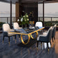 Traditional Luxury Rectangle Dining Table Sintered Stone Table with Trestle Base Clearhalo ' dining_table' 'Dining Tables & Seating' 'Dining Tables' 'furn' 'furn_dining_table' 'Furniture' 'furniture_dining_table' 'Kitchen & Dining Furniture' 'kitchen&dining_furn' 'kitchen' 'kitchen_dining_table' 1200x1200_e733730d-272e-458f-b60a-c0329e71e0a4
