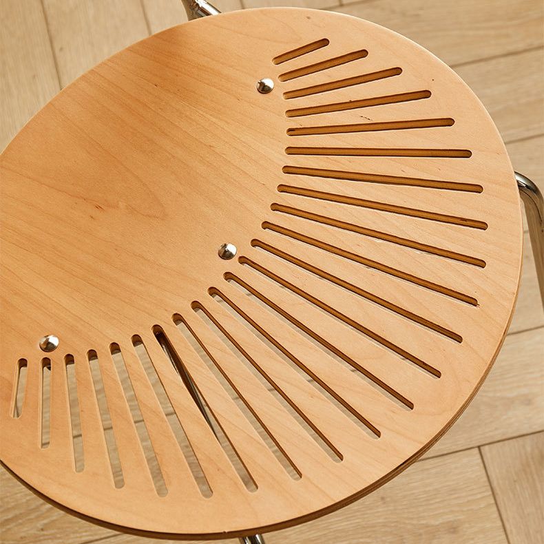 Metal Dining Room Chairs Set Contemporary Style Oval Open Back Side Chair Clearhalo ' kitchen&dining_furn' 'Dining Chairs' 'Dining Tables & Seating' 'dining_chair' 'furn' 'furn_dining_chair' 'Furniture' 'furniture_dining_chair' 'Kitchen & Dining Furniture' 'kitchen' 1200x1200_e733c299-5e61-4271-94da-346c2fb2bb5f