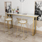 Indoor Contemporary Bar Dining Table Rectangle Faux Marble Bar Table Clearhalo 'Bar Furniture' 'Bar Tables' 'bar_tables' 'furn' 'furn_bar_tables' 'Furniture' 'Kitchen & Dining Furniture' 1200x1200_e7347bd4-164d-4e98-ab93-e6116a7c833c