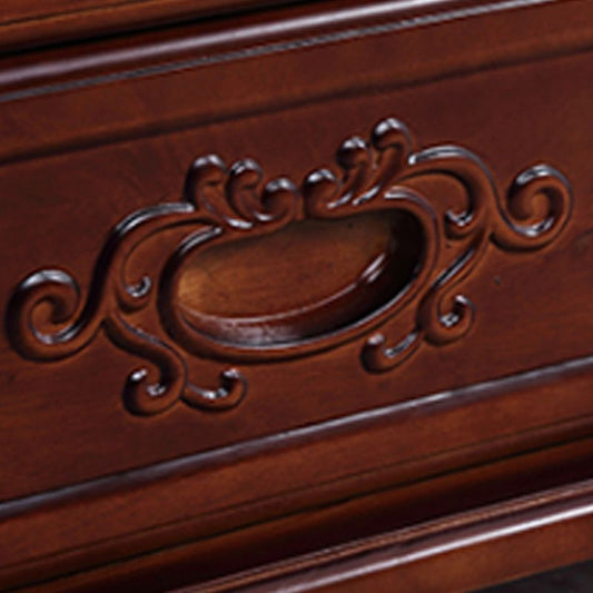 2 Schubladen Nachttisch Massivholz traditioneller Nachttisch, 19,7 "groß