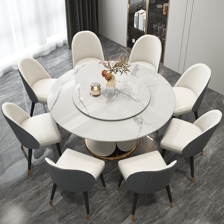Modern Style 1/4/5/7/9 Pieces Dining Sintered Stone Dining Table Set with Metal Legs Clearhalo 'Dining Room Sets' 'Dining Tables & Seating' 'dining_room_set' 'furn' 'furn_dining_room_set' 'Furniture' 'furniture_dining_room_set' 'Kitchen & Dining Furniture' 'kitchen&dining_furn' 'kitchen' 1200x1200_e7373ad8-a4db-4cd8-aca2-f74243a90162