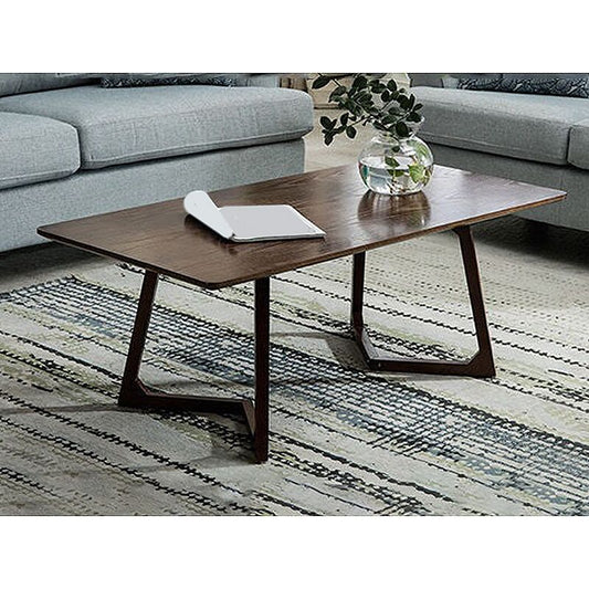 Sleigh-like Base Design Wood/walnut Rubber Wood Craft Coffee Table Clearhalo 'Coffee & Accent Tables' 'Coffee Tables' 'coffee_tables' 'furn' 'furn_coffee_tables' 'Furniture' 'furniture_coffee_tables' 'Living Room Furniture' 1200x1200_e7376b80-8b94-4321-b0a0-dc1cf3ca03e8