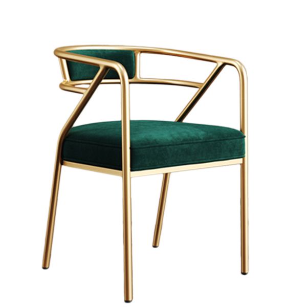 Glam Style Arm Chair Open Back Indoor Dining Chair for Dining Room Clearhalo 'Dining Chairs' 'Dining Tables & Seating' 'dining_chair' 'furn' 'furn_dining_chair' 'Furniture' 'furniture_dining_chair' 'Kitchen & Dining Furniture' 1200x1200_e7383752-5283-4705-bc99-c80e851c4e4d