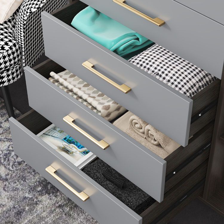 Traditional Style Chest Grey Bedroom Storage Chest with 3 / 4 / 5 Drawers